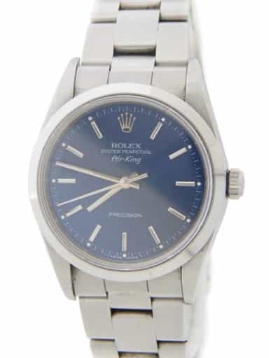 Mens Rolex Stainless Steel Air-King Blue  14000 (SKU X616694AMT)
