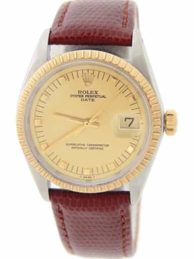 Mens Rolex Two-Tone 14K/SS Date Watch Model ref 1505 Champagne Dial (SKU 2247002LAMT)
