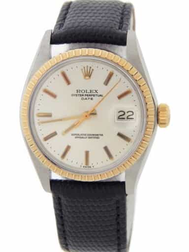 Mens Rolex Two-Tone Date Model Ref. 1505 with Silver Dial (SKU 5845404BLAMT)