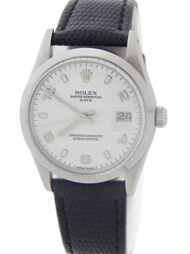 Mens Rolex Stainless Steel Date Watch 15000 with White Arabic Dial (SKU 7078029LAMT)