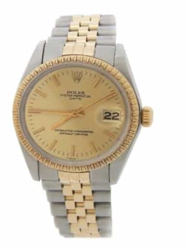 Mens Rolex Two-Tone Date Champagne 1505 (SKU 3647495JAMT)