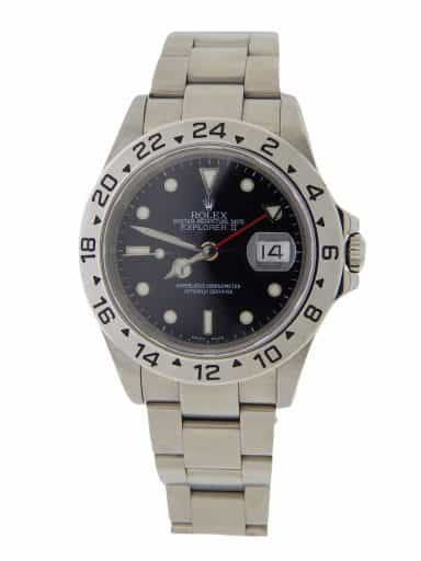 Mens Rolex 16570 Stainless Steel Explorer II Watch with Black Dial (SKU P209258AMT)