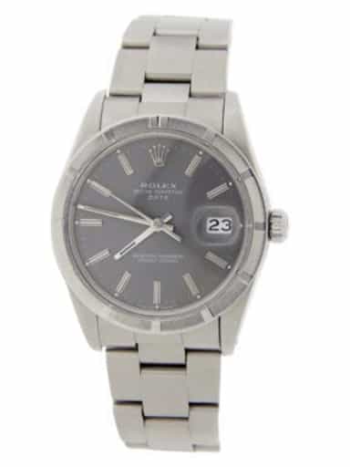 Mens Rolex Stainless Steel Date Slate Gray 15010 (SKU R762279AMT)