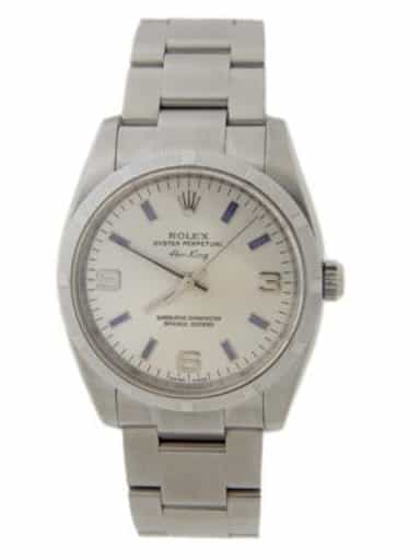 Mens Rolex Stainless Steel Air-King Watch with Silver Arabic Dial 114210 (SKU Z388920AMT)