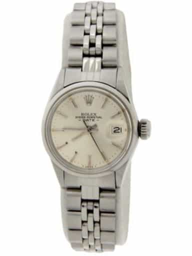 Ladies Rolex Date Ref. 6516 Stainless Steel Silver Dial Watch (SKU 2414686AMT)