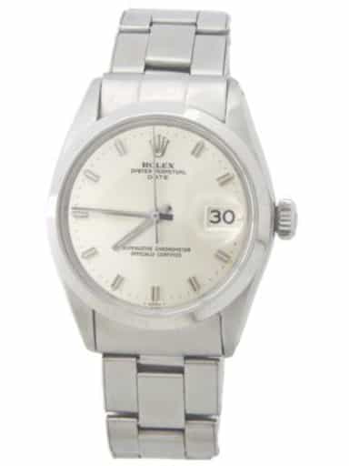 Mens Rolex Stainless Steel Date Model 1500 Watch with Silver Dial (SKU 2161091AMT)
