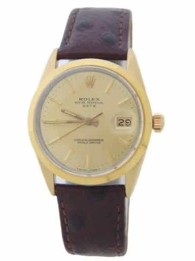 Mens Rolex Gold Shell Date Watch with Gold Champagne Dial 15505 (SKU 8369979BRAMT)