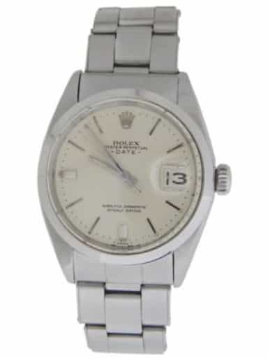 Mens Rolex Stainless Steel Date Model 1500 Watch with Silver Dial (SKU 1771825AMT)