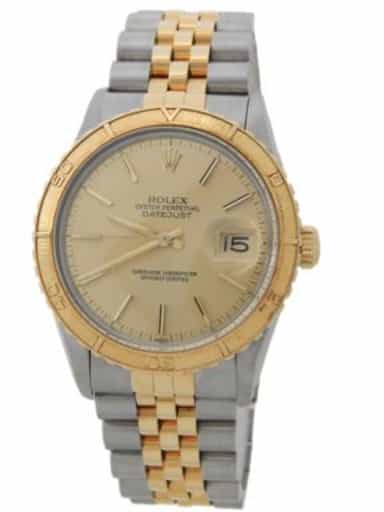 Mens Rolex Two-Tone Datejust Turn-O-Graph Champagne 16253 (SKU 8232858AMT)