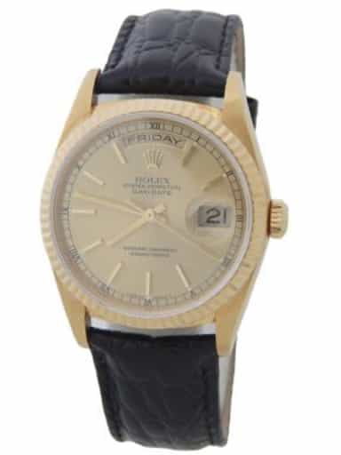 Mens Rolex 18K Gold Day-Date Watch 18238 (SKU W265654AMT)