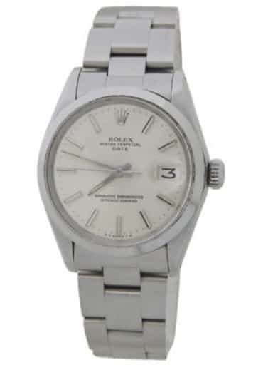 Mens Rolex Stainless Steel Date Model 1500 Watch with Silver Dial (SKU 3803099AMT)
