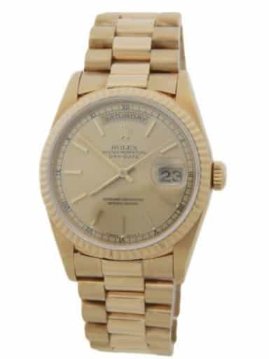 Mens Rolex 18K Gold Day-Date President Watch Champagne Dial 18238 (SKU W265654PAMT)