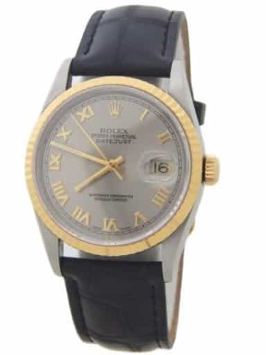 Mens Rolex Two-Tone 18K/SS Datejust Slate Roman 16233 (SKU T991968BAMT)