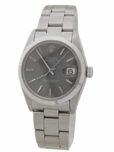 Mens Rolex Stainless Steel 1500 Date Watch with Slate Gray Mosaic Dial (SKU 5378264AMT)