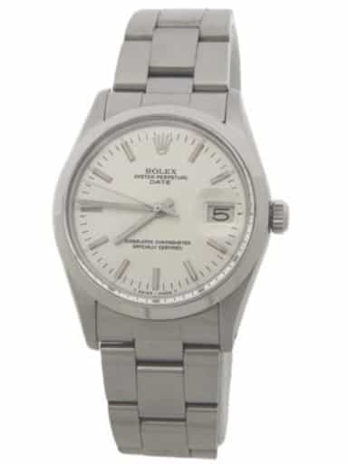 Mens Rolex Stainless Steel Date Watch with Silver Dial 15000 (SKU 7321133AMT)