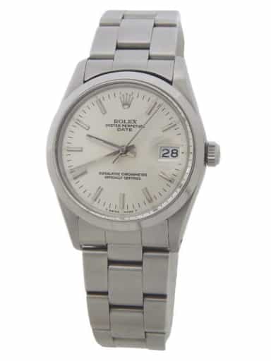 Mens Rolex Stainless Steel Date Watch with Silver Dial 15000 (SKU 7321133FPAMT)