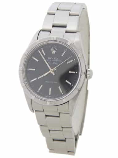 Mens Rolex Stainless Steel Air-King Oyster Band Black Dial  14010 (SKU 14010FPAMT)