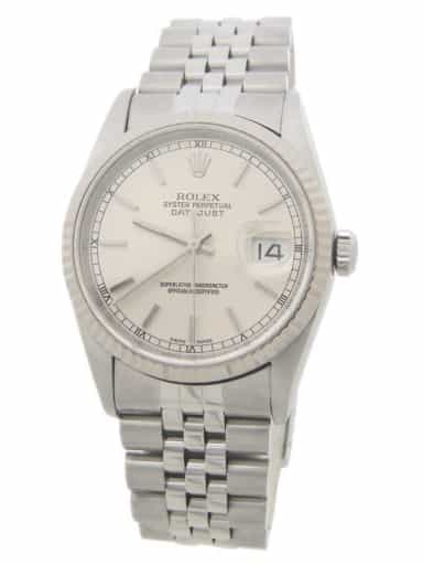 Mens Rolex Stainless Steel Datejust Silver Dial 16234 (SKU K866902AMT)