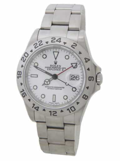 Mens Rolex Stainless Steel Explorer II White Dial 16570 (SKU Y881454AMT)
