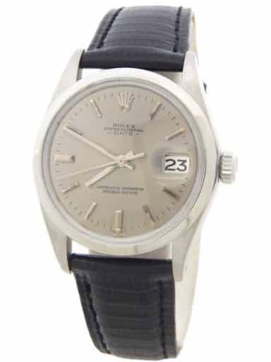 Mens Rolex Stainless Steel Date Watch Model Ref. 1500 with Silver Dial (SKU 2712784AMT)