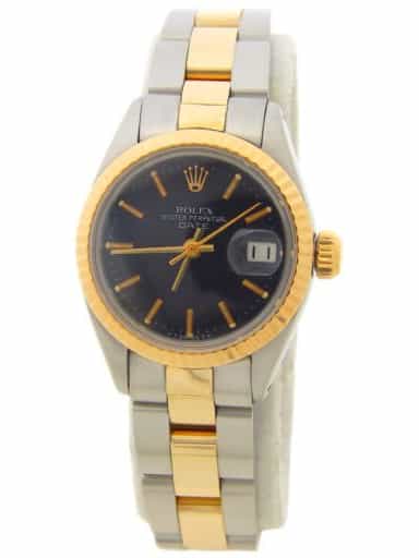Ladies Rolex Two-Tone Date 6916 Watch with Black Dial (SKU 7064644AMT)