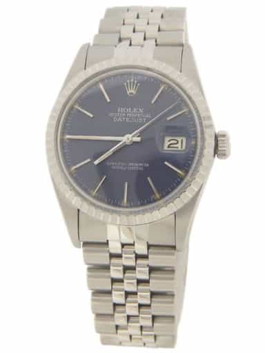 Mens Rolex Stainless Steel Datejust Watch with Blue Dial 16030 (SKU 7228699FPAMT)