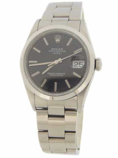 Mens Rolex Stainless Steel Date Watch Black Dial 15200 (SKU N120661AMT)