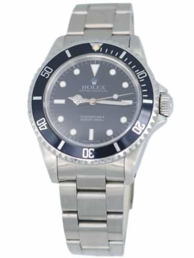 Mens Rolex Stainless Steel Submariner Watch Black Dial 14060 (SKU 14060FPAMT)
