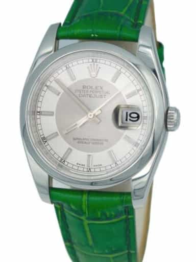 Mens Rolex Stainless Steel Datejust Watch 116200 with Silver Gray Tuxedo Dial (SKU Z802154AMT)