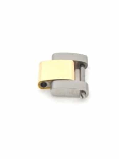 1 (ONE) Aftermarket Mens 10K Yellow Gold Cap & Steel Watch 20mm Link (SKU LINKSAFTO2010KCAPM)