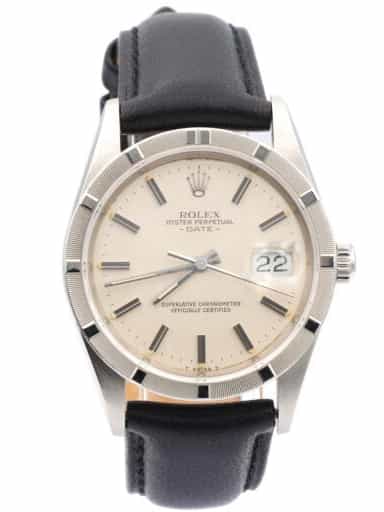 Mens Rolex Stainless Steel Date Watch Silver Dial 15210 (SKU X615393AMT)