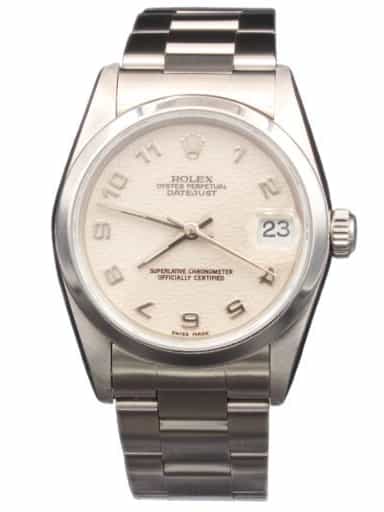Mid-Size Rolex Datejust SS Watch with Ivory Anniversary AKA Jubilee Dial 78240 (SKU A978932AMT)