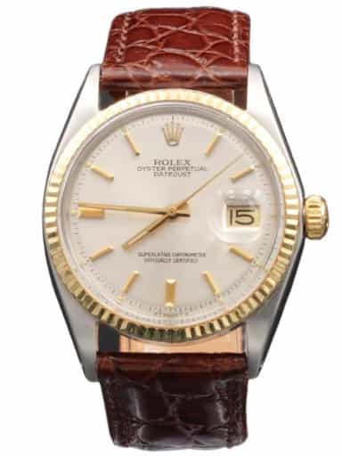 Mens Rolex Two-Tone Datejust 1601 Watch with Silver Dial (SKU 2149060LAMT)