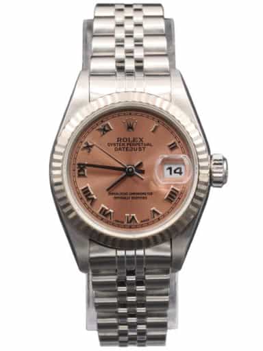 Ladies Rolex Stainless Steel Datejust Watch 79174 Salmon Roman Dial (SKU A167008AMT)