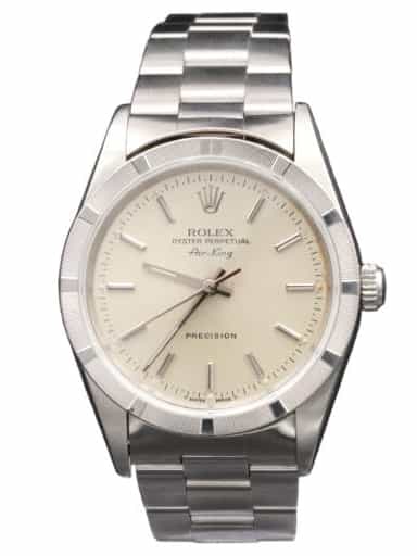 Mens Rolex Stainless Steel Air-King Watch Silver Dial 14010 (SKU T445819AMT)
