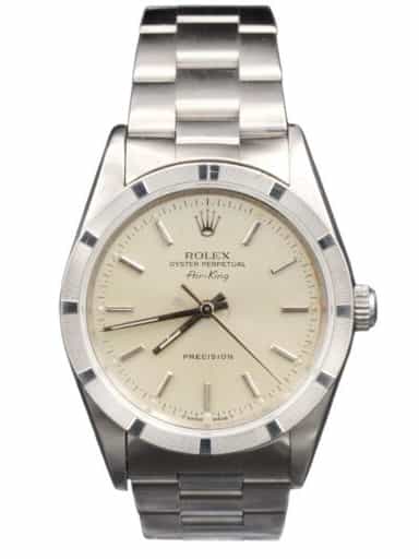 Mens Rolex Stainless Steel Air-King 14010 Watch Silver Dial (SKU T445819FPAMT)