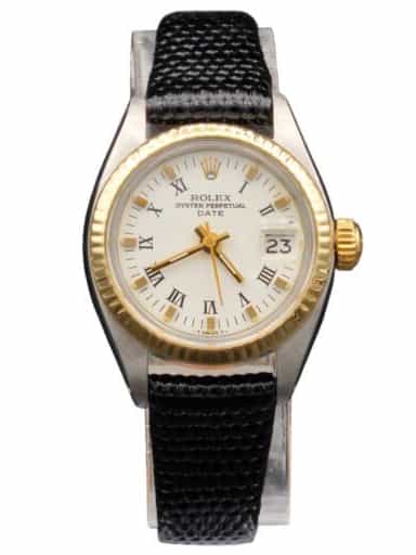 Ladies Rolex Two-Tone 14K/SS Date Watch White Roman Dial 6917 (SKU 7275249BLAMT)