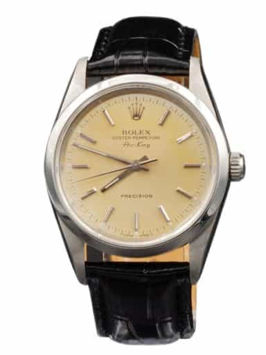 Mens Rolex Stainless Steel Air-King Ref. 14000 Watch Silver Dial (SKU X525033BLAMT)