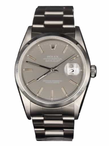 Mens Rolex Stainless Steel Datejust 16200 Watch with Slate Gray Dial (SKU E334277GAMT)