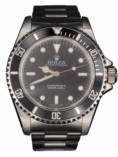 Mens Rolex Stainless Steel Submariner Watch Black Dial 14060 (SKU T675108AMT)