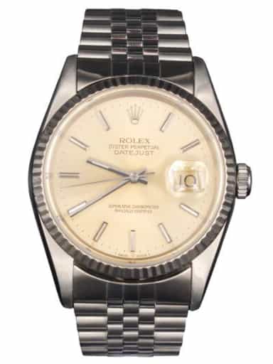 Mens Rolex Stainless Steel Datejust 16234 Watch Silver Dial (SKU A174778AMT)