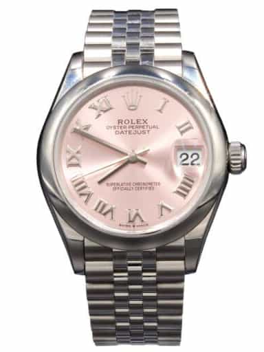 Mid-Size Rolex Datejust SS Watch with Jubilee Band Salmon Dial 278240 (SKU Y93649T4AMT)