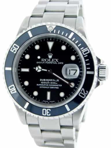 Mens Rolex Stainless Steel Submariner Black  16610 (SKU P378669NNBCMT)