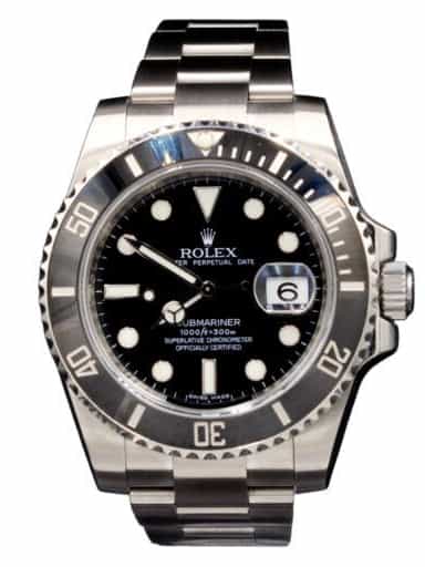 Mens Rolex Stainless Steel Submariner Watch Ref. 116610 Black Dial Ceramic Bezel (SKU 35Z839K7AMT)