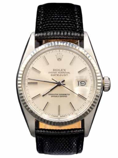 Mens Rolex Stainless Steel Datejust 16014 Watch with Silver Dial (SKU 5820178BLAMT)