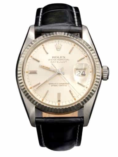Mens Rolex Stainless Steel Datejust 16014 Watch with Silver Dial (SKU 5977823BLAMT)
