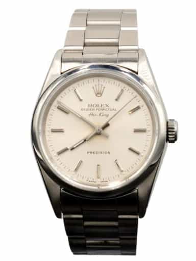 Mens Rolex Stainless Steel Air-King Watch 14000 Silver Dial (SKU E894586FPAMT)