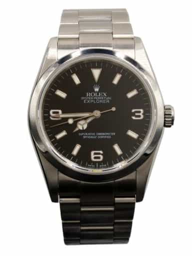 Mens Rolex Stainless Steel Explorer I Watch Black Dial 114270 (SKU Z126314FPAMT)