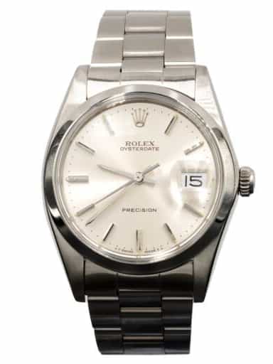 Mens Rolex Stainless Steel Oysterdate Watch Silver Dial 6694 (SKU 8439838AMT)