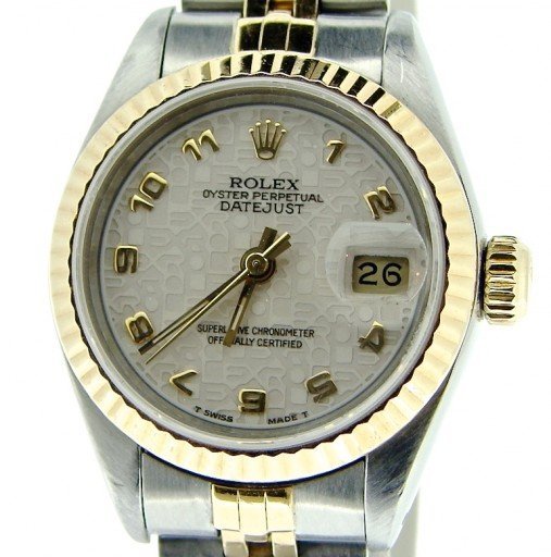Rolex Two-Tone Datejust 69173 Ivory Arabic-1